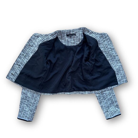 NWOT Amanda & Chelsea Black and White Tweed Jacket Size Small - Picture 6 of 6